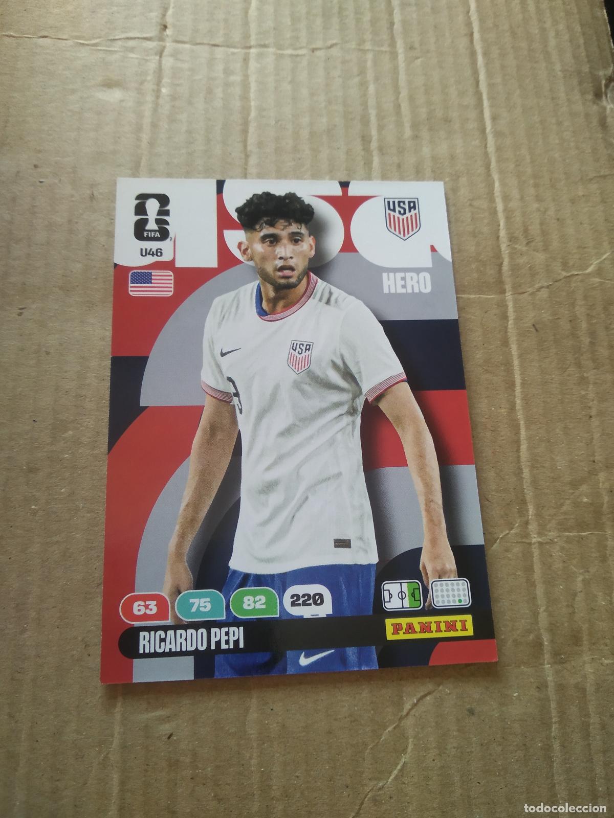 Cartes &agrave; collectionner de Football: U46 RICARDO PEPI USA UPGRADE UPDATE CROMO FUTBOL PANINI ADRENALYN MUNDIAL 2026 WORLD CUP