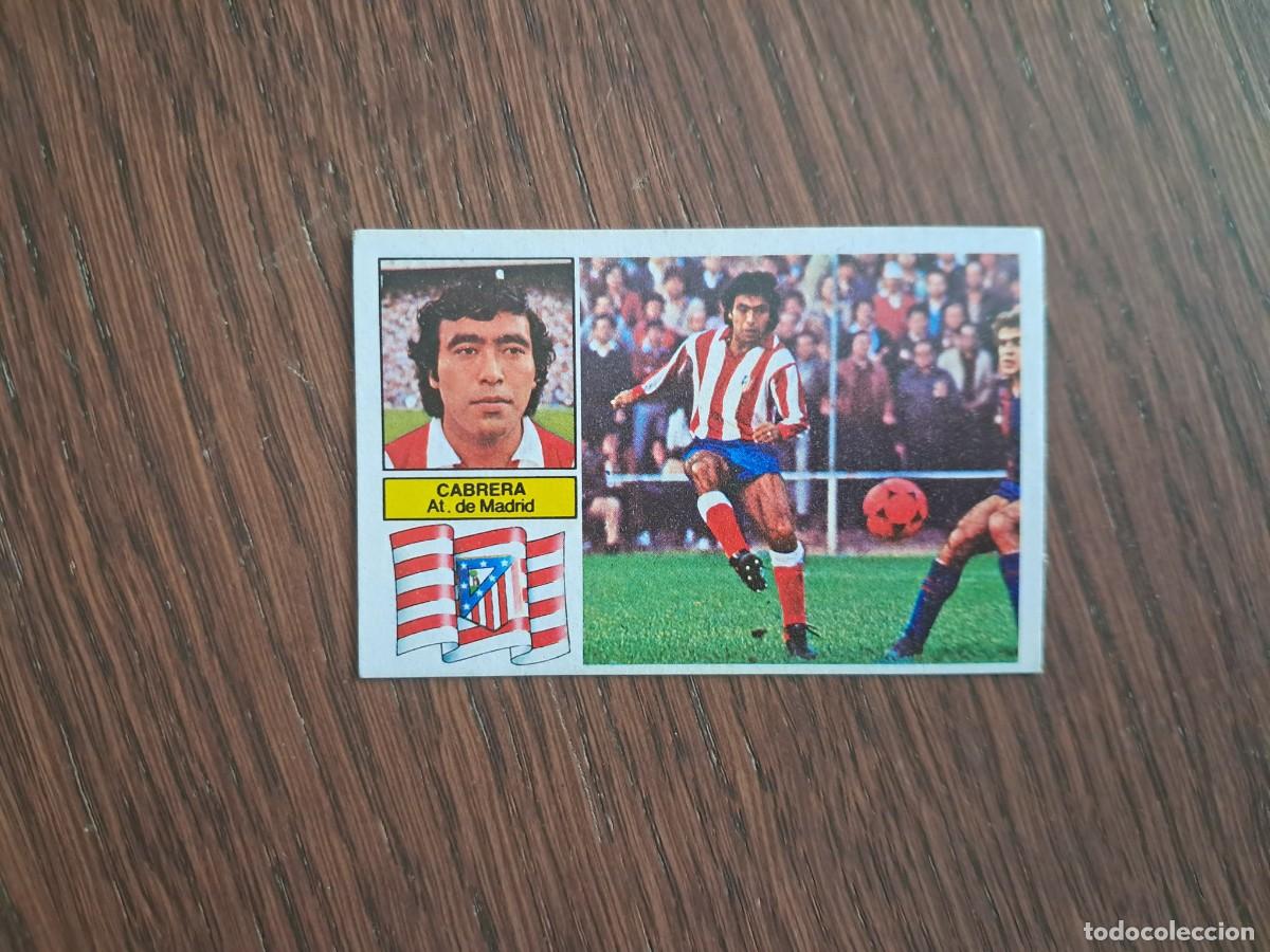 Cartes &agrave; collectionner de Football: cromo de futbol, ediciones Este, liga 82-83, Cabrera, Atl&eacute;tico de Madrid. sin pegar.