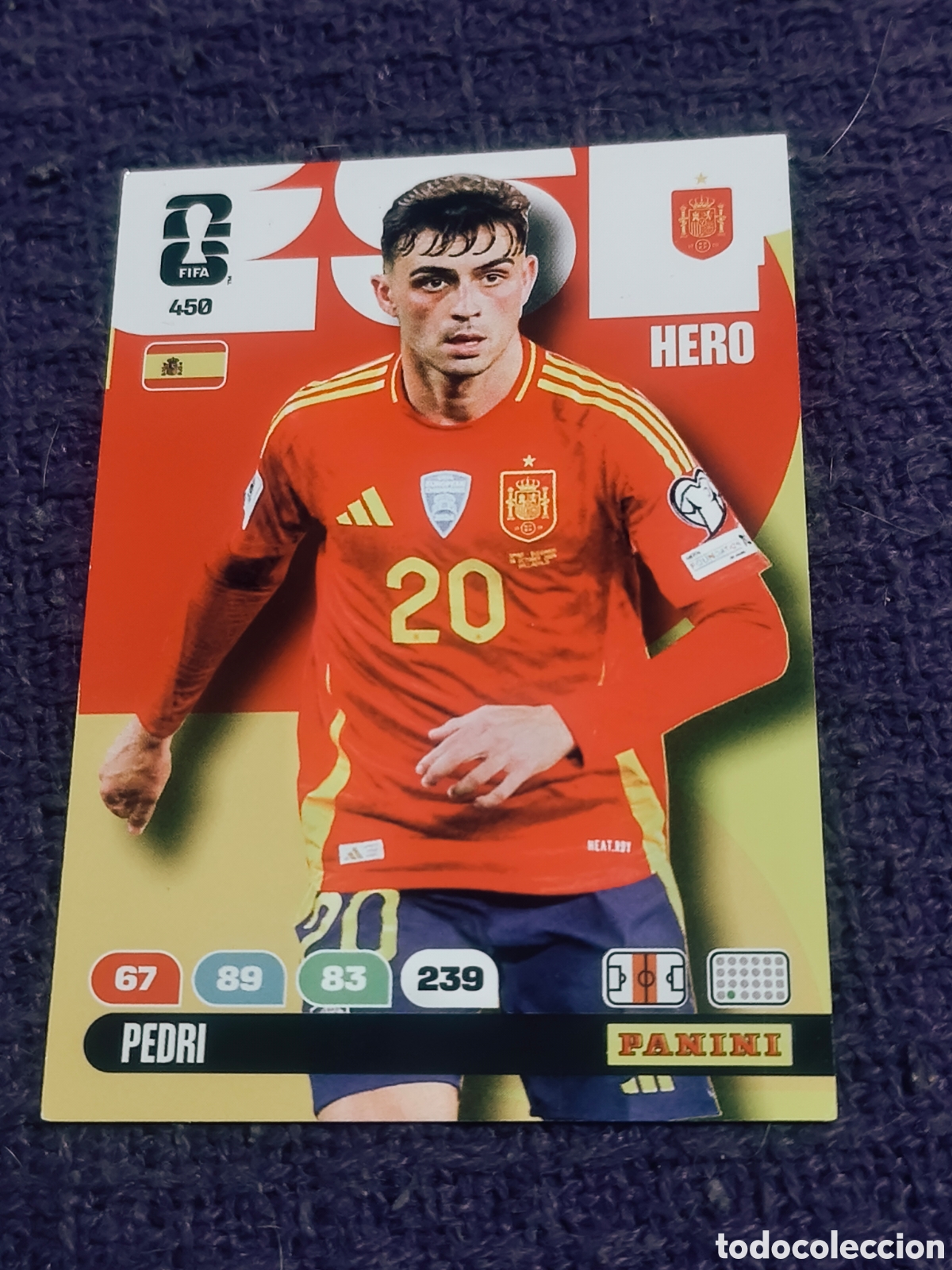 Figurine di Calcio: Carta Pedri 450 - HERO - Panini FIFA 365 Mundial 2026
