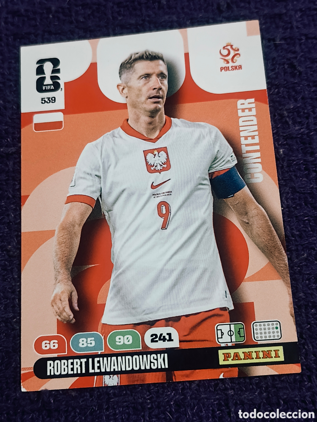 Cromos de f&uacute;tbol: Carta Robert Lewandowski 539 - CONTENDER - Panini FIFA 365 Mundial 2026