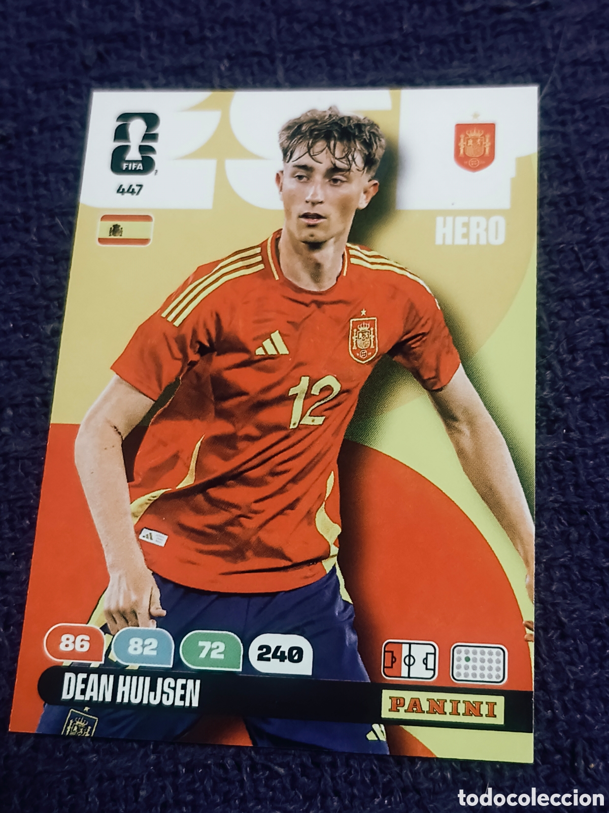 Cromos de f&uacute;tbol: Carta Dean Huijsen 447 - HERO - Panini FIFA 365 Mundial 2026