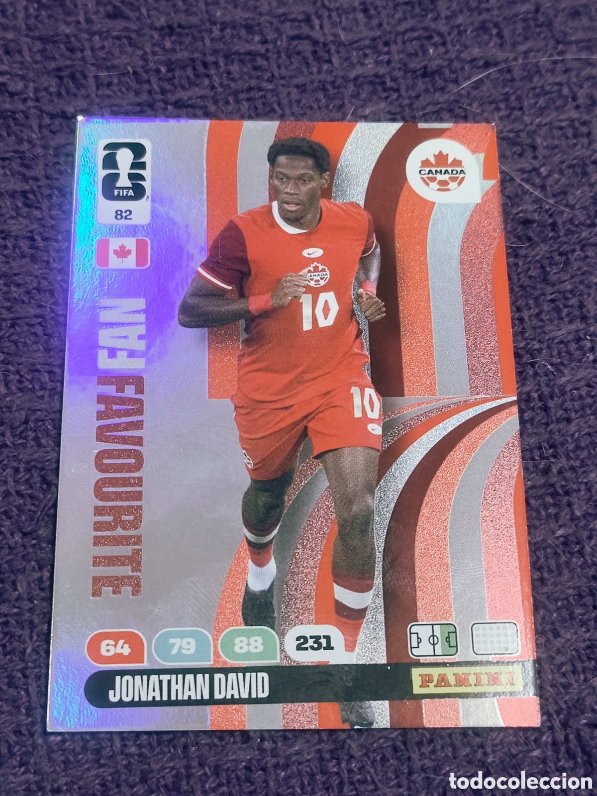 Football Stickers: Carta Jonathan David 82 - FAN FAVOURITE - Panini FIFA 365 Mundial 2026