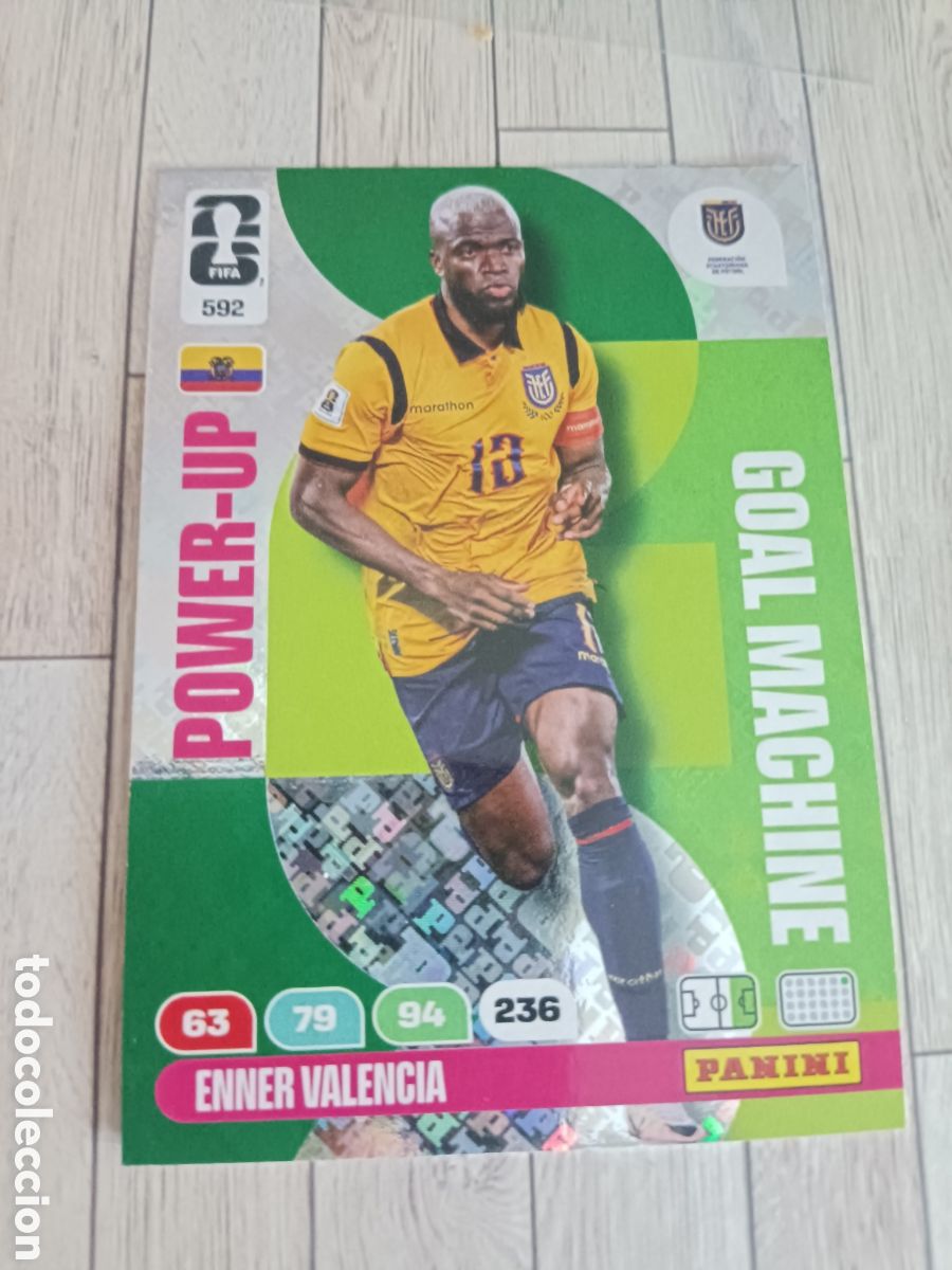 Figurine di Calcio: 592 ENNER VALENCIA ECUADOR GOAL MACHINE ADRENALYN XL MUNDIAL WORLD CUP 2026 PANINI 26