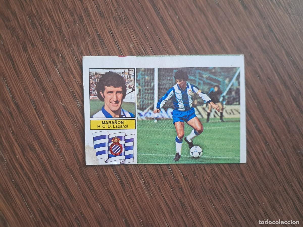 Cromos de f&uacute;tbol: cromo de futbol, ediciones Este, liga 82-83, Mara&ntilde;&oacute;n, R.C.D. Espa&ntilde;ol, sin pegar.