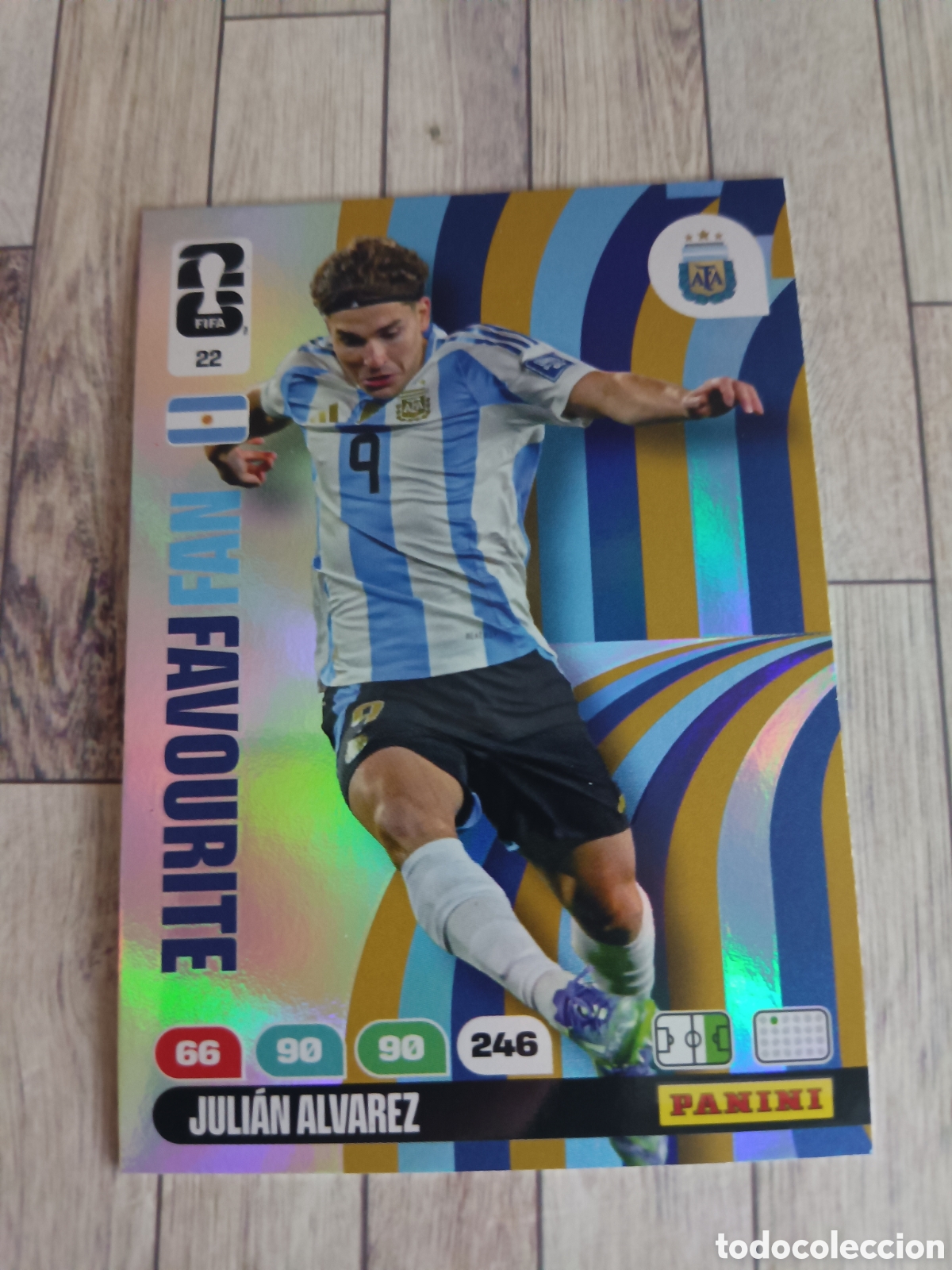 Cromos de f&uacute;tbol: 22 JULI&Aacute;N &Aacute;LVAREZ FAN FAVOURITE ARGENTINA ADRENALYN XL MUNDIAL WORLD CUP 2026 PANINI 26