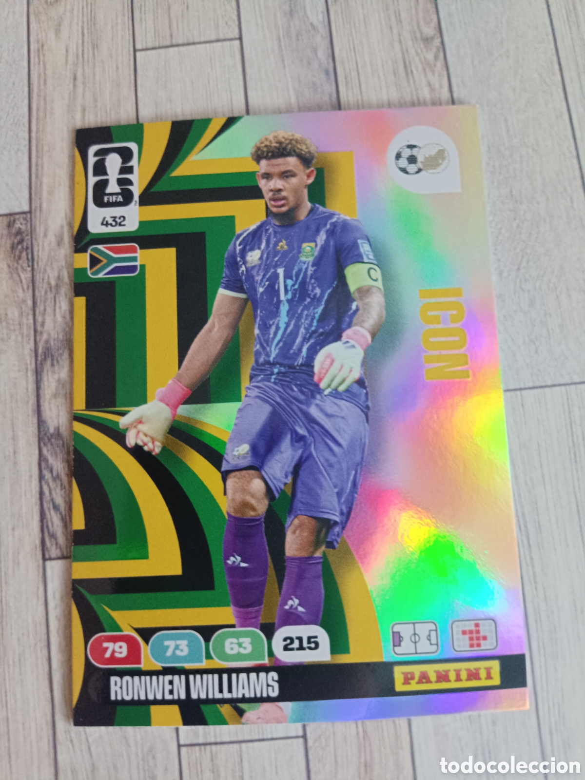 Cromos de f&uacute;tbol: 432 ONWEN WILLIAMS SUD&Aacute;FRICA ICON ADRENALYN XL MUNDIAL WORLD CUP 2026 PANINI 26