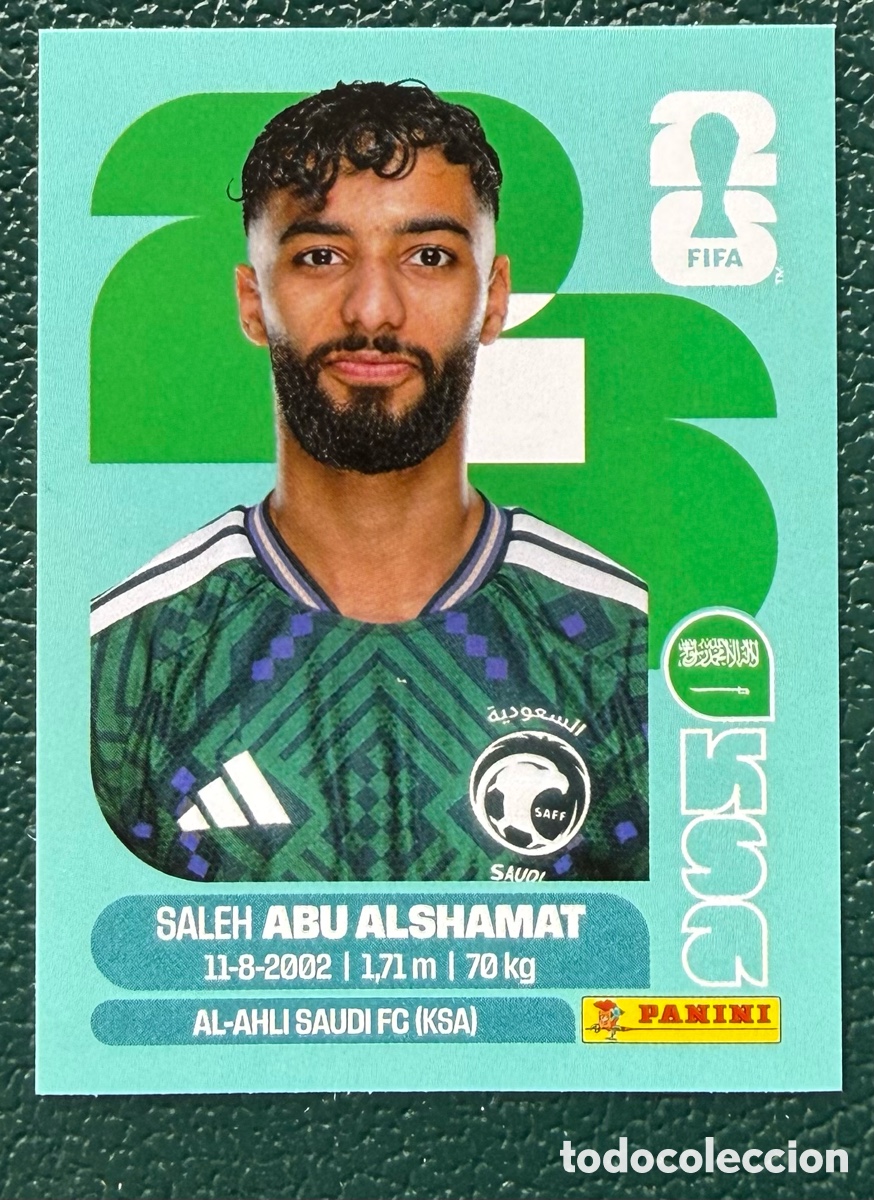 Football Stickers: KSA 14 / KSA14 SALEH ABU ALSHAMAT ARABIA SAUDI CROMOS ALBUM FIFA WORLD CUP MUNDIAL 2026 PANINI