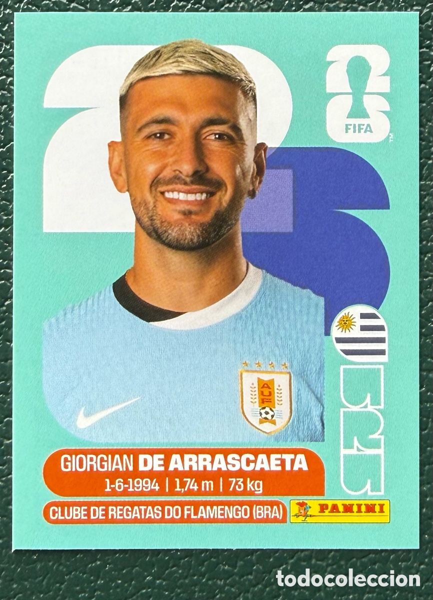Football Stickers: URU 11 GIORGIAN DE ARRASCAETA URUGUAY CROMOS ALBUM FIFA WORLD CUP MUNDIAL 2026 PANINI