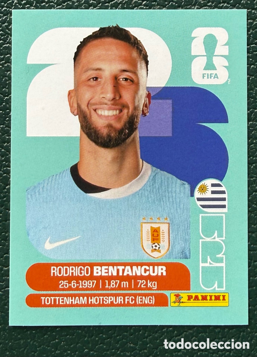 Football Stickers: URU 12 RODRIGO BENTANCUR URUGUAY CROMOS ALBUM FIFA WORLD CUP MUNDIAL 2026 PANINI