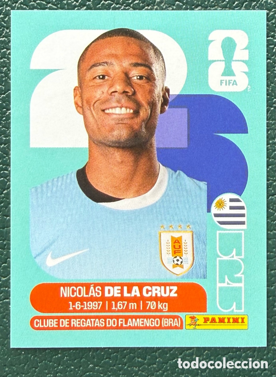 Football Stickers: URU 15 NICOLAS DE LA CRUZ URUGUAY CROMOS ALBUM FIFA WORLD CUP MUNDIAL 2026 PANINI