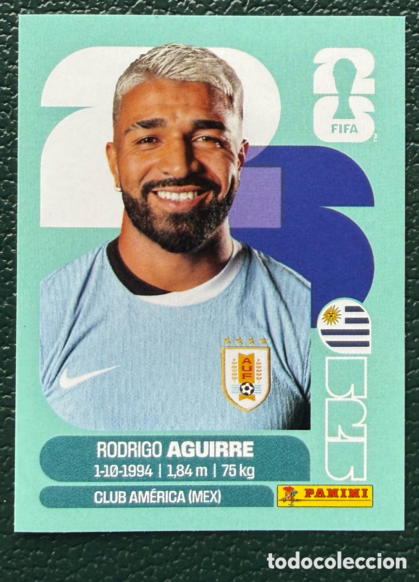 Football Stickers: URU 19 RODRIGO AGUIRRE URUGUAY CROMOS ALBUM FIFA WORLD CUP MUNDIAL 2026 PANINI