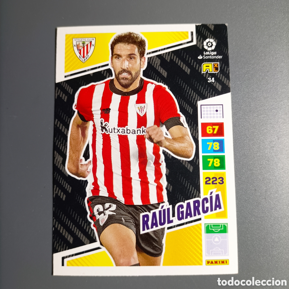 Cromos de f&uacute;tbol: ADRENALYN LIGA 2022-2023 (ATHLETIC) №34 RA&Uacute;L GARC&Iacute;A
