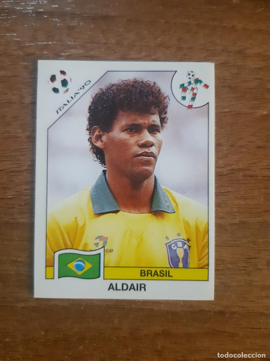 Cromos de f&uacute;tbol: N&deg;198 Aldair (Brasil) Mundial Italia 90 PANINI. Nunca pegado