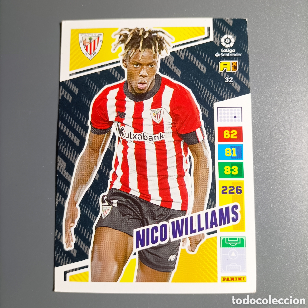Cromos de f&uacute;tbol: ADRENALYN LIGA 2022-2023 (ATHLETIC) №32 NICO WILLIAMS