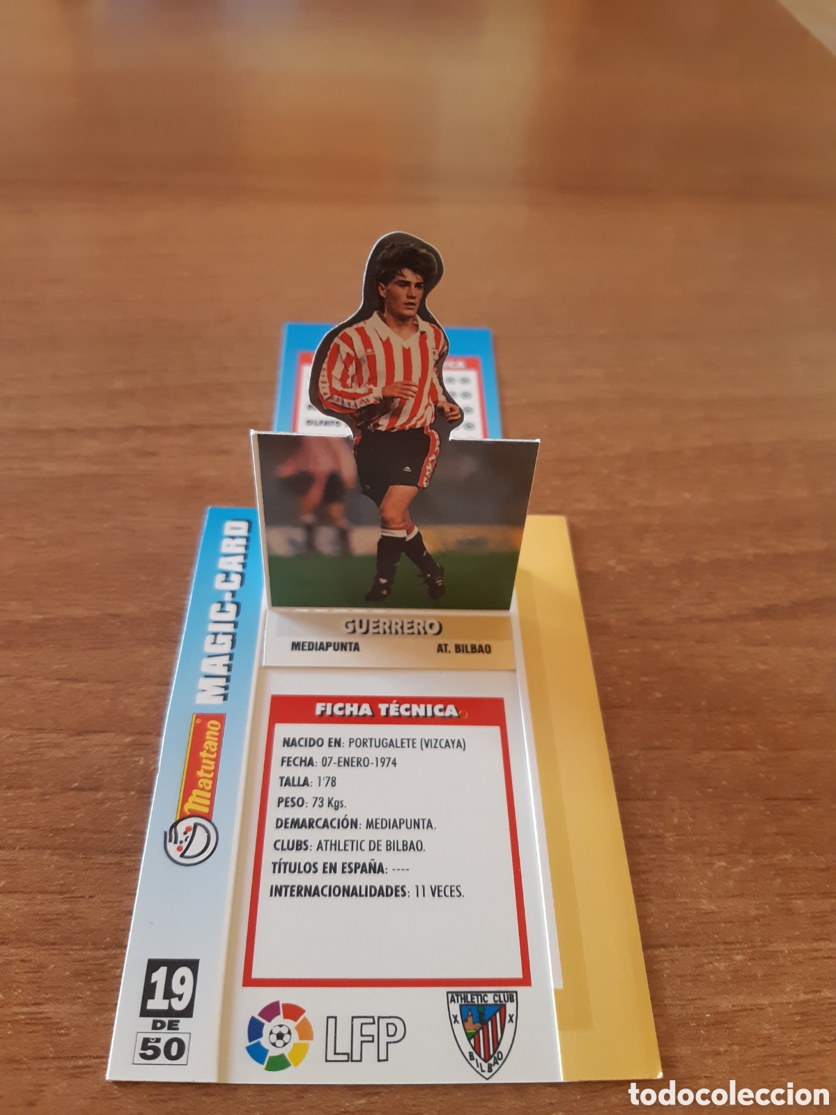 Cromos de f&uacute;tbol: N&deg;19 de 50 Julen Guerrero (Athletic Bilbao) Magic card Matutano Cracks liga 94-95
