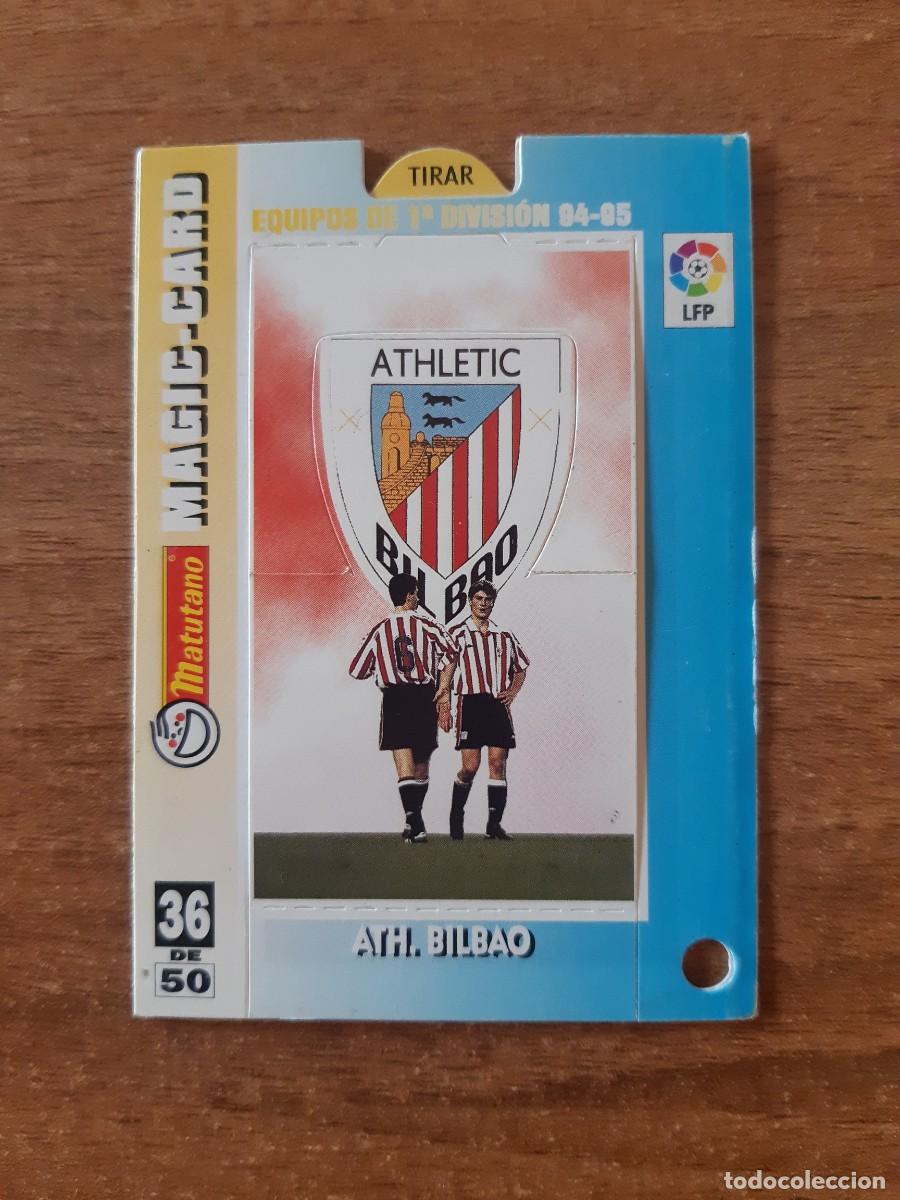 Cromos de f&uacute;tbol: N&deg;36 de 50 Athletic de Bilbao Magic Card Matutano Equipos Liga 94-95 1994 1995