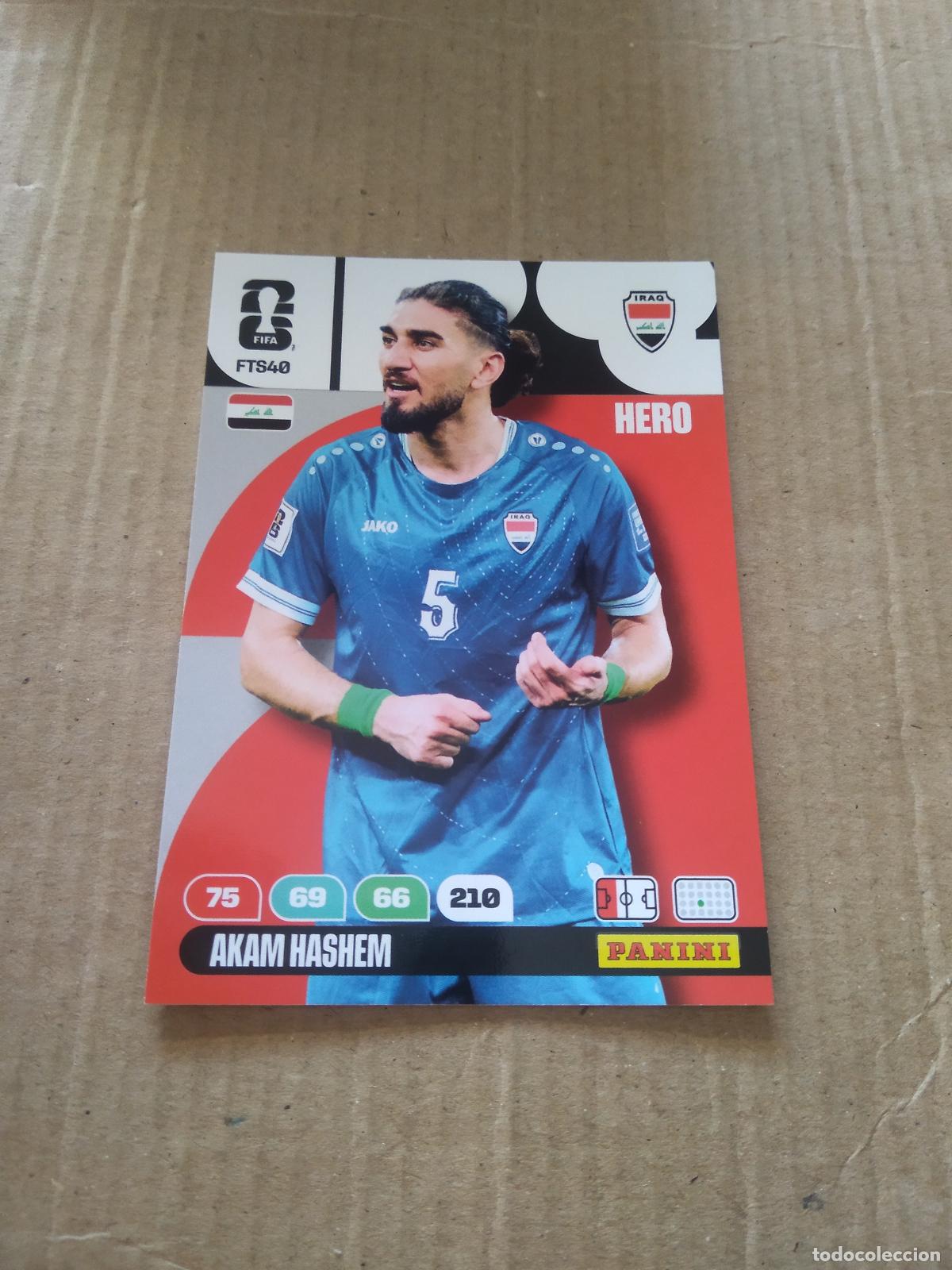 Cromos de f&uacute;tbol: FTS40 AKAM HASHEM IRAQ IRAK FINAL TEAM SET CROMO FUTBOL PANINI ADRENALYN MUNDIAL 2026