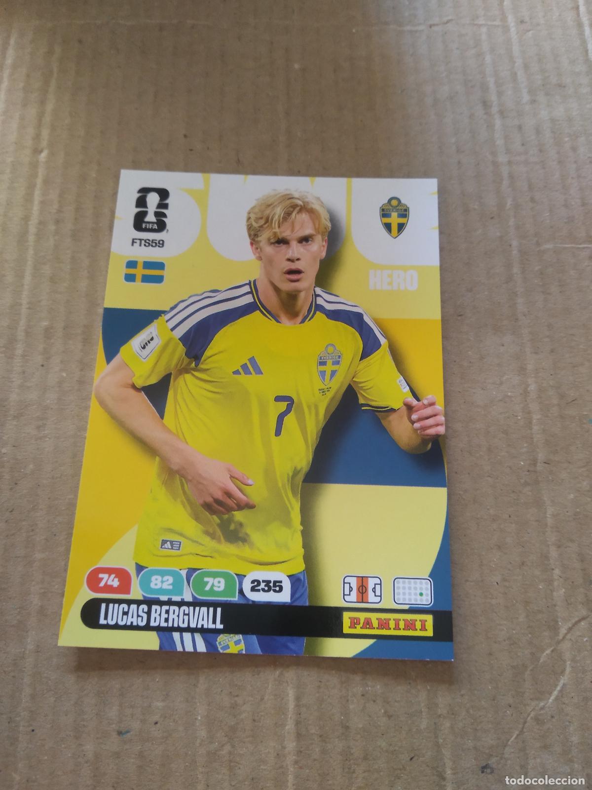Football Stickers: FTS59 LUCAS BERGVALL SUECIA FINAL TEAM SET CROMO FUTBOL PANINI ADRENALYN MUNDIAL 2026