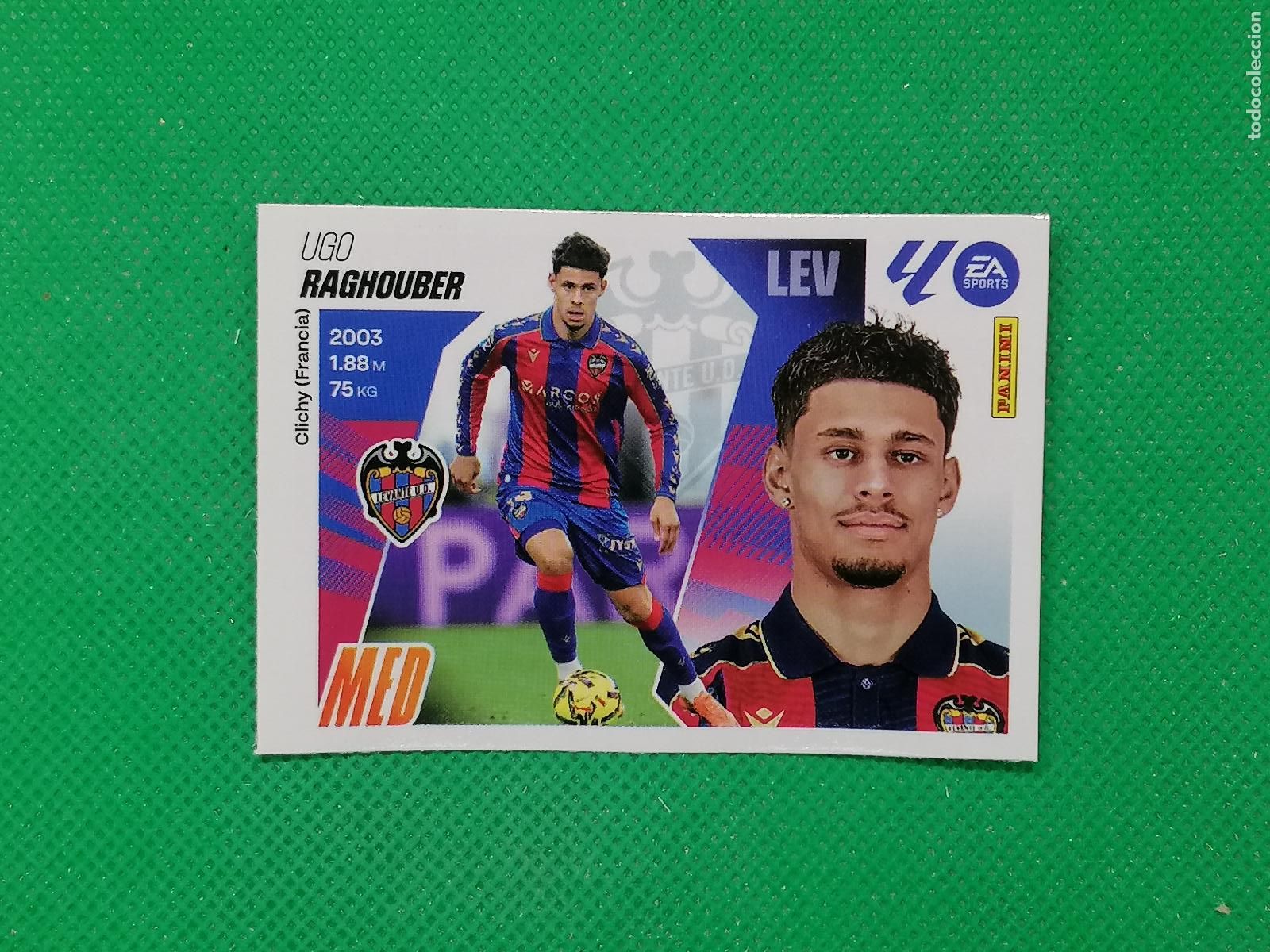 Football Stickers: 22 UGO RAGHOUBER LEVANTE MERCADO INVIERNO ⚽ PANINI LIGA ESTE 25 26 2025 2026 ⚽