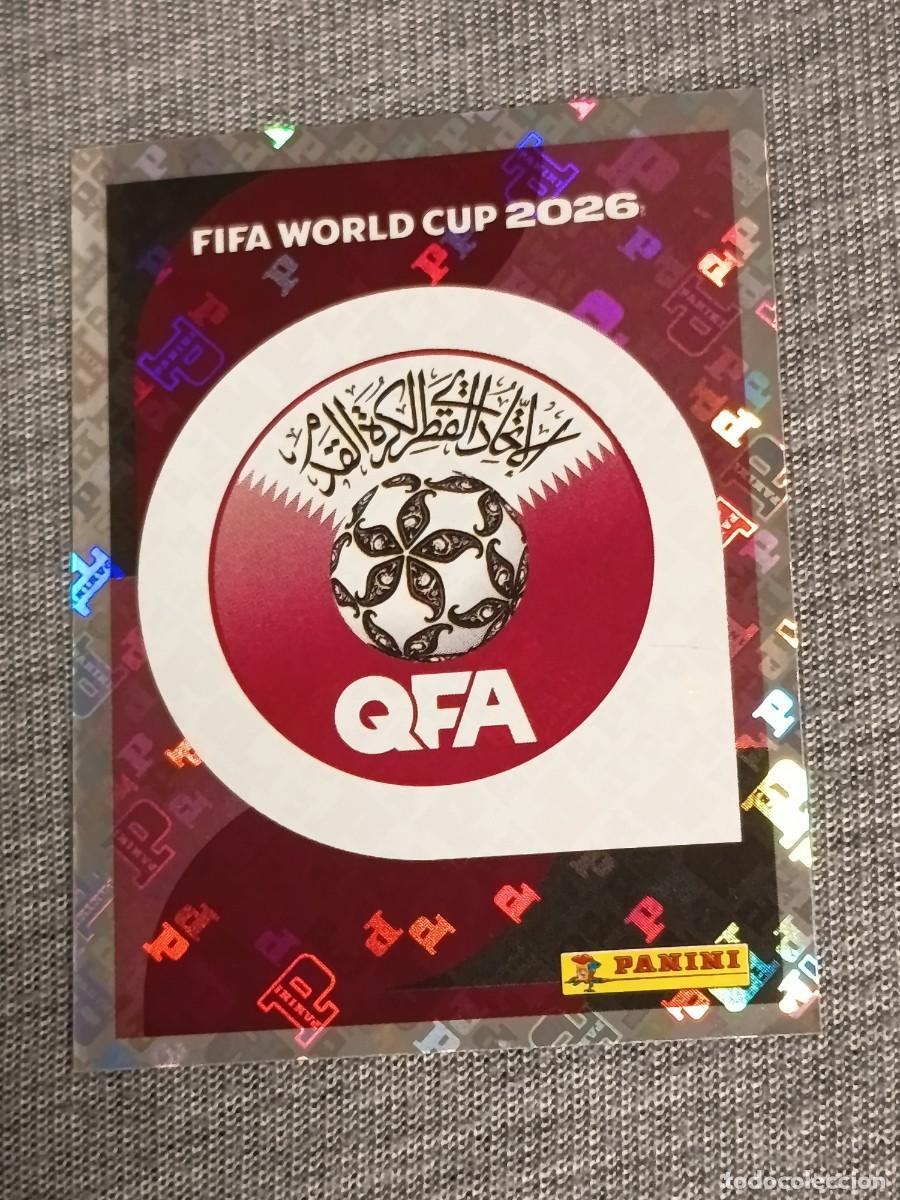 Cromos de f&uacute;tbol: ESCUDO QATAR QAT 1 STICKER MUNDIAL 2026 PANINI FIFA WORLD CUP NUEVO