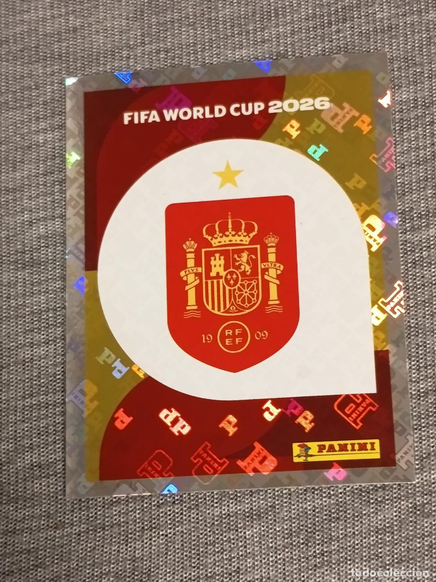 Cromos de f&uacute;tbol: ESCUDO ESPA&Ntilde;A ESP 1 STICKER MUNDIAL 2026 PANINI FIFA WORLD CUP NUEVO