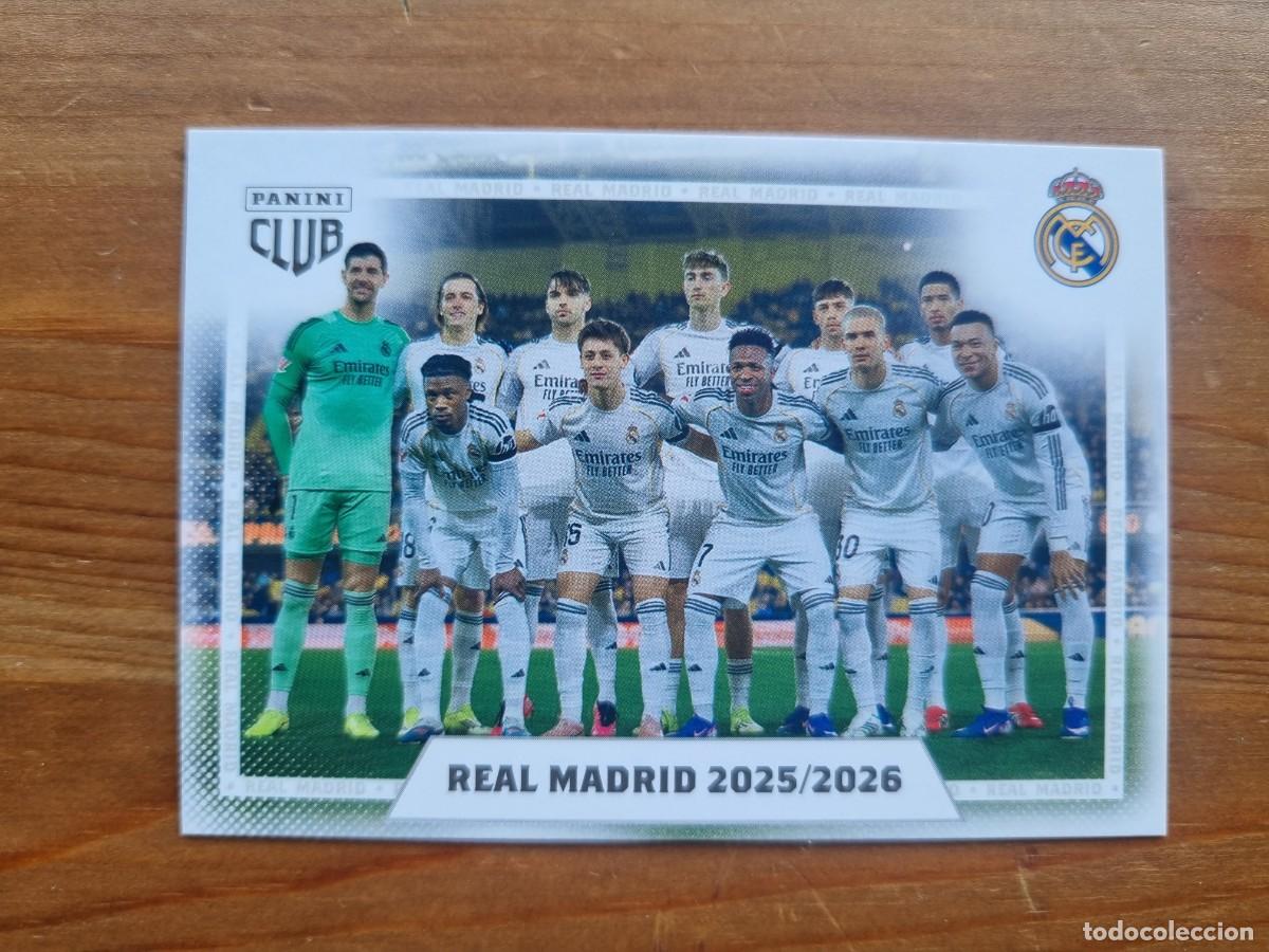 Cromos de f&uacute;tbol: 2 ALINEACI&Oacute;N / PLANTILLA. Panini Club Real Madrid 2025 2026 25 26. NUEVO
