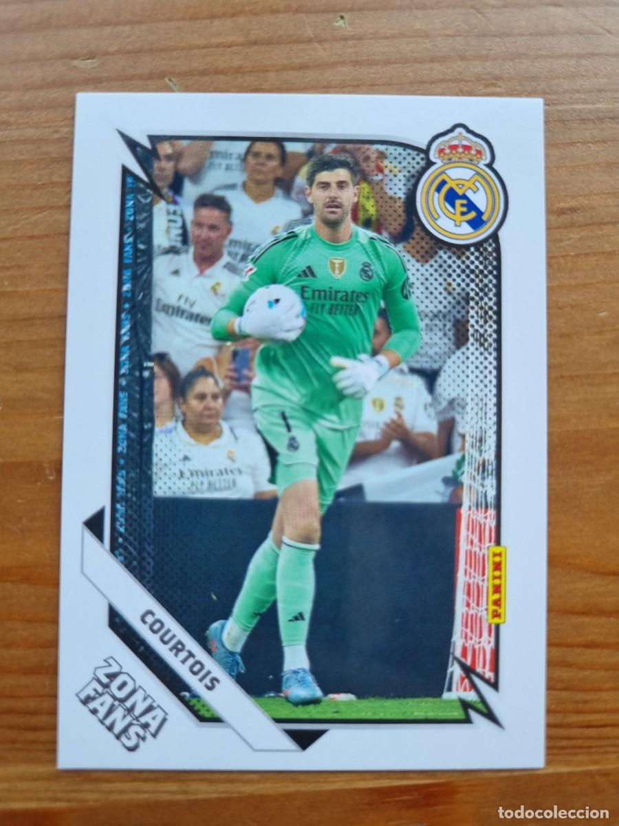 Cromos de f&uacute;tbol: 30 Thibaut COURTOIS (Zona Fans). Panini Club Real Madrid 2025 2026 25 26. NUEVO