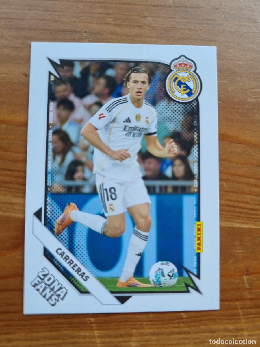 Cromos de f&uacute;tbol: 35 &Aacute;lvaro CARRERAS (Zona Fans). Panini Club Real Madrid 2025 2026 25 26. NUEVO