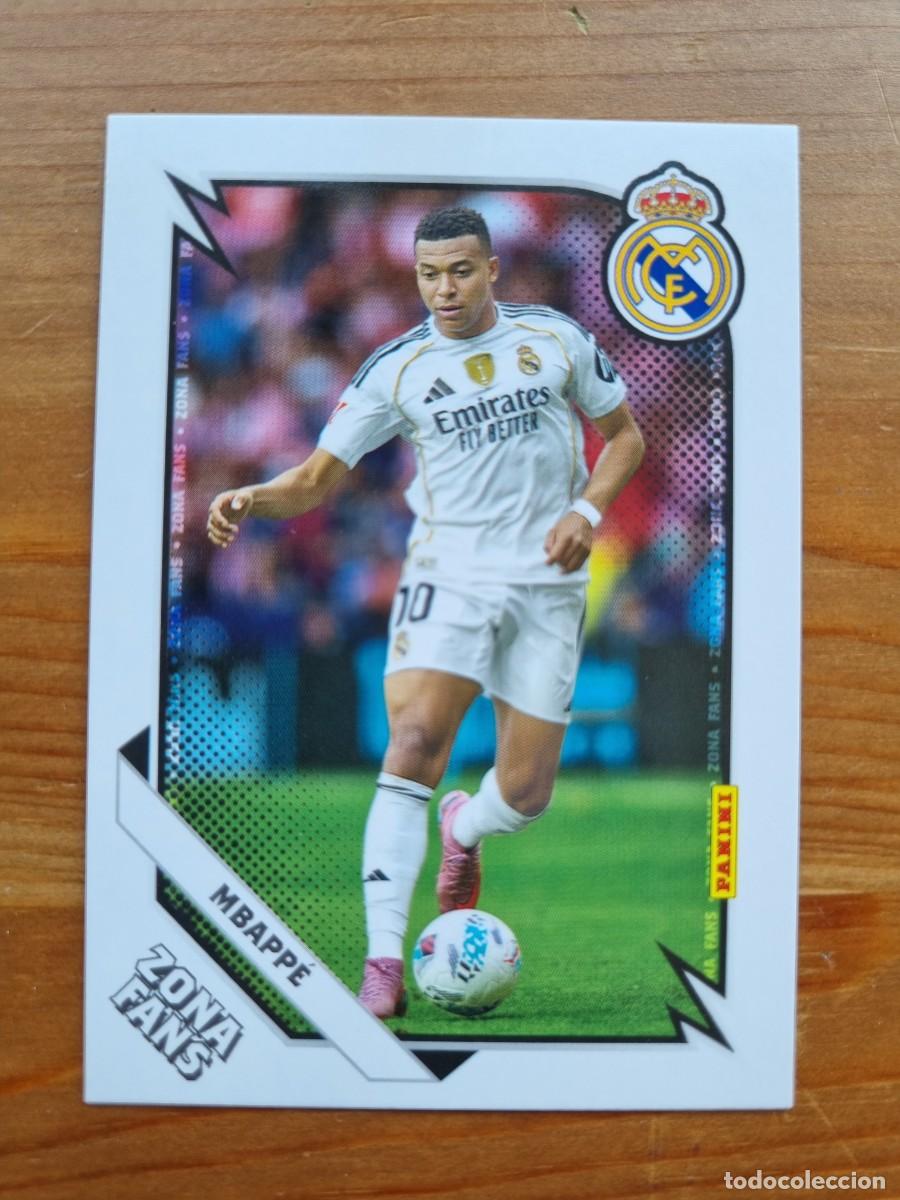 Cromos de f&uacute;tbol: 42 Kylian MBAPP&Eacute; (Zona Fans). Panini Club Real Madrid 2025 2026 25 26. NUEVO