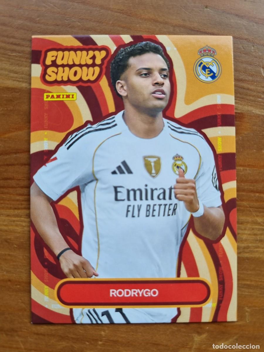 Cromos de f&uacute;tbol: 53 RODRYGO (Funky Show). Panini Club Real Madrid 2025 2026 25 26. NUEVO