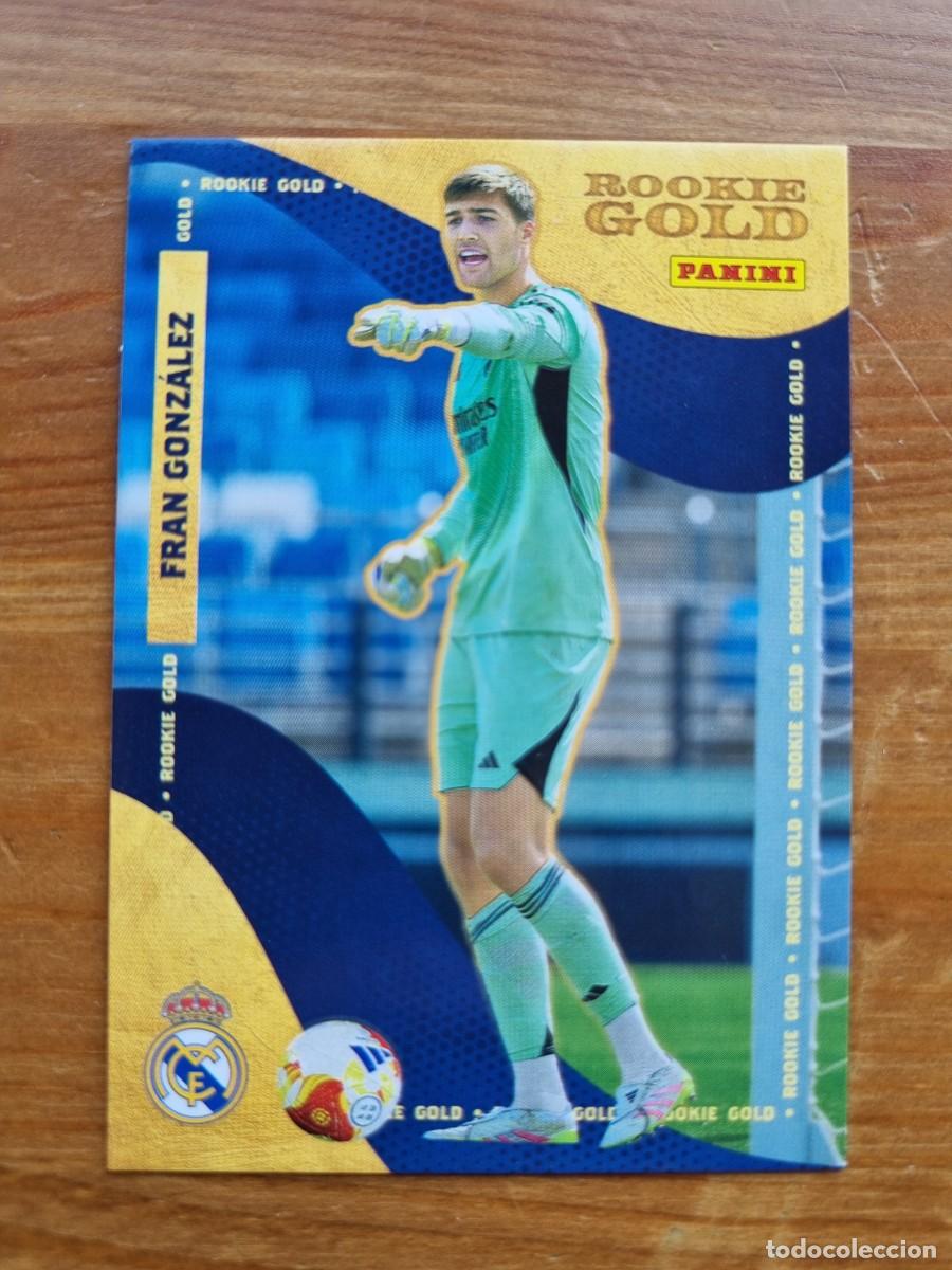 Cromos de f&uacute;tbol: 55 FRAN GONZ&Aacute;LEZ (Rookie Gold). Panini Club Real Madrid 2025 2026 25 26. NUEVO