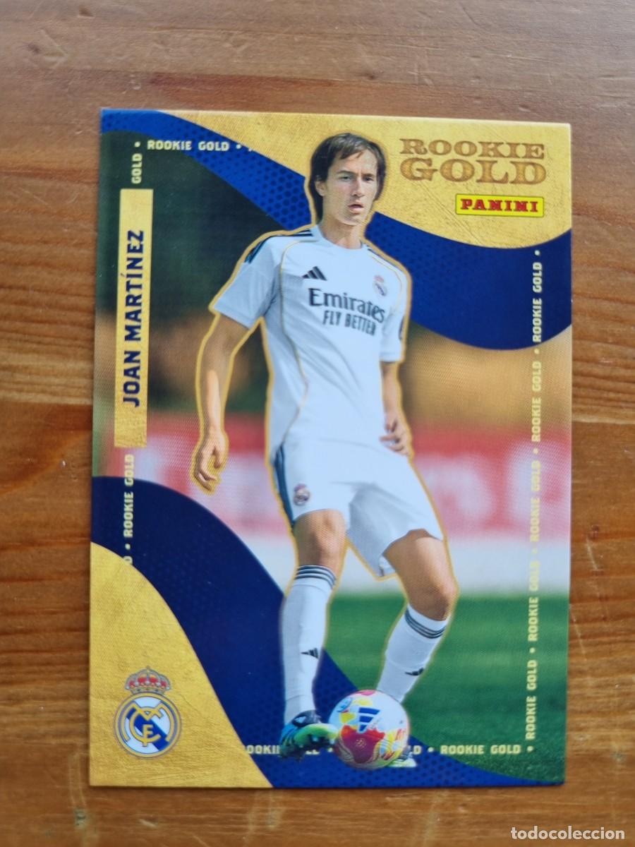 Cromos de f&uacute;tbol: 56 JOAN MART&Iacute;NEZ (Rookie Gold). Panini Club Real Madrid 2025 2026 25 26. NUEVO