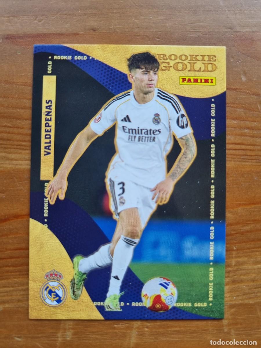 Cromos de f&uacute;tbol: 57 V&iacute;ctor VALDEPE&Ntilde;AS (Rookie Gold). Panini Club Real Madrid 2025 2026 25 26. NUEVO