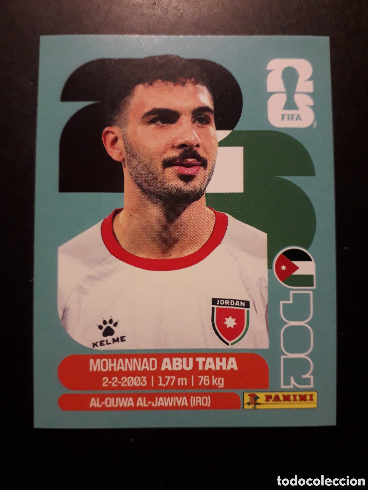 Cromos de f&uacute;tbol: ABU TAHA JORDANIA JOR 12 MUNDIAL F&Uacute;TBOL 2026 FIFA WORLD CUP PANINI SIN PEGAR PEDIDO M&Iacute;NIMO 3&euro;