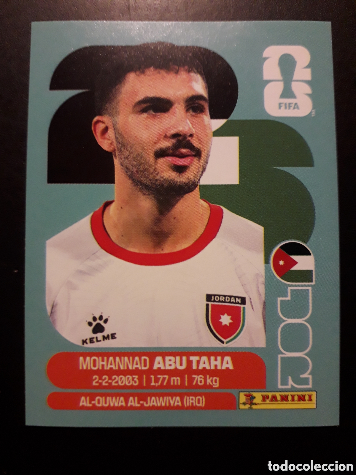 Cromos de f&uacute;tbol: ABU TAHA JORDANIA JOR 12 MUNDIAL F&Uacute;TBOL 2026 FIFA WORLD CUP PANINI SIN PEGAR PEDIDO M&Iacute;NIMO 3&euro;