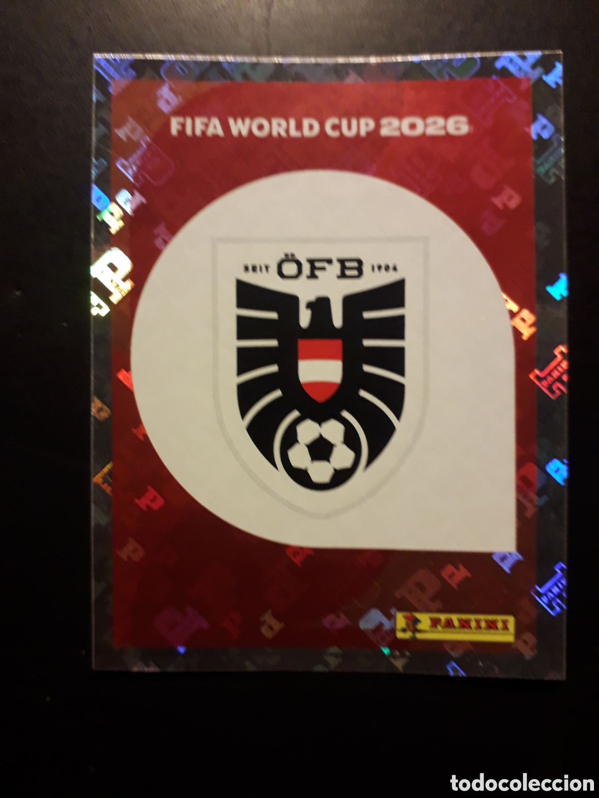 Cromos de f&uacute;tbol: ESCUDO AUSTRIA AUT 1 MUNDIAL F&Uacute;TBOL 2026 FIFA WORLD CUP PANINI SIN PEGAR PEDIDO M&Iacute;NIMO 3&euro;