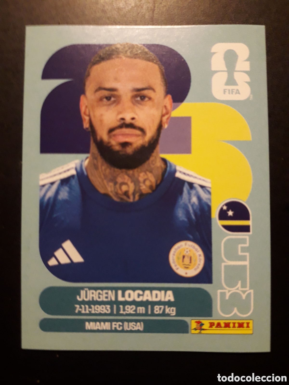 Cromos de f&uacute;tbol: LOCADIA CURA&Ccedil;AO CUW 17 MUNDIAL F&Uacute;TBOL 2026 FIFA WORLD CUP PANINI SIN PEGAR PEDIDO M&Iacute;NIMO 3&euro;
