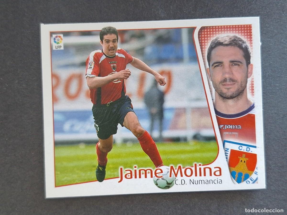 Figurine di Calcio: L4 JAIME MOLINA C. D. NUMANCIA LIGA ESTE 2004 2005 04 05 NUNCA PEGADO SIN PEGAR