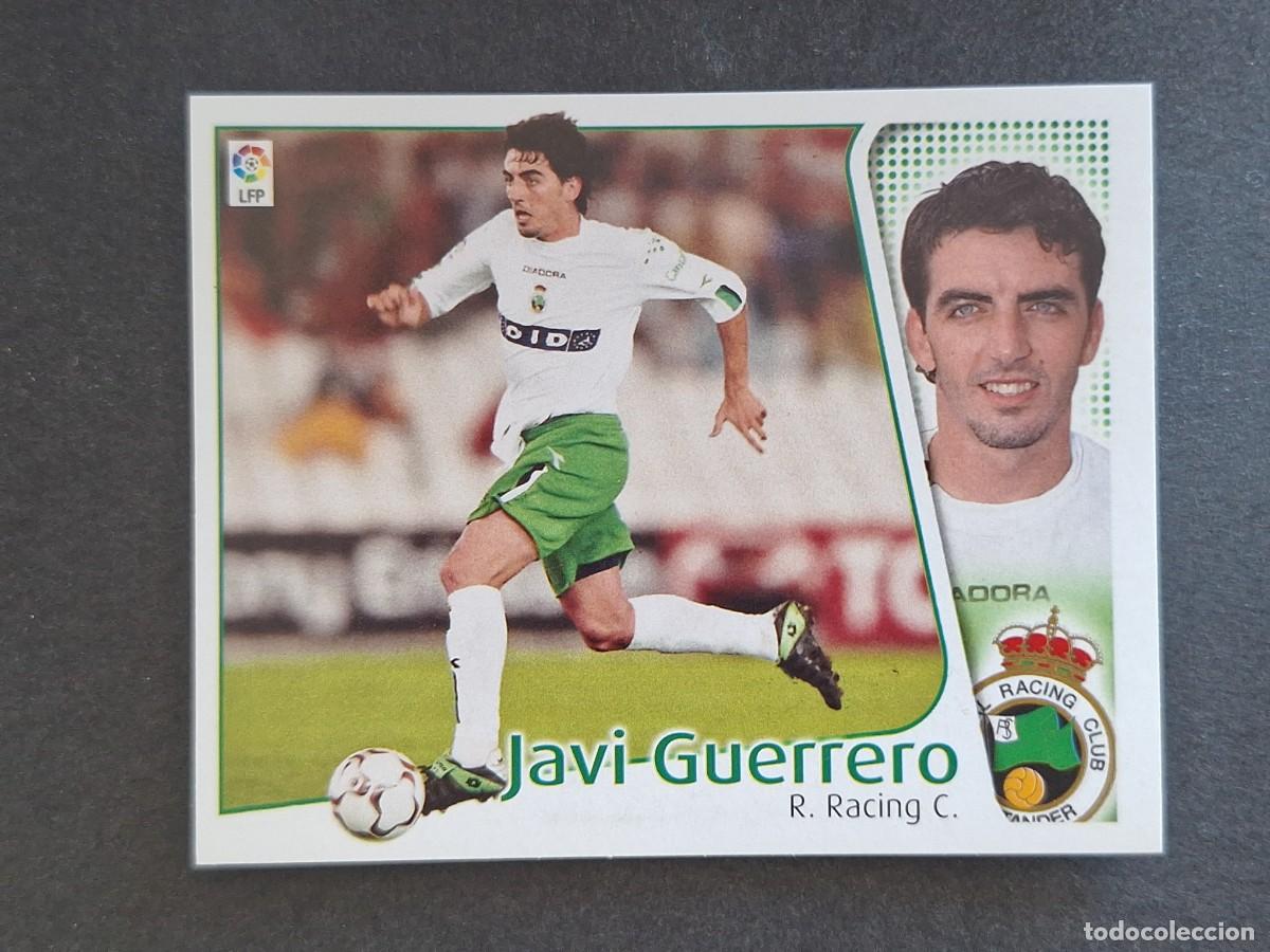 Cromos de f&uacute;tbol: L4 JAVI GUERRERO RACING DE SANTANDER LIGA ESTE 2004 2005 04 05 NUNCA PEGADO SIN PEGAR