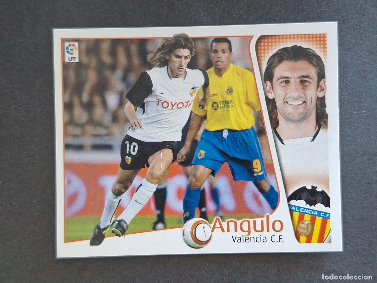 Cromos de f&uacute;tbol: L4 ANGULO VALENCIA C. F. LIGA ESTE 2004 2005 04 05 NUNCA PEGADO SIN PEGAR