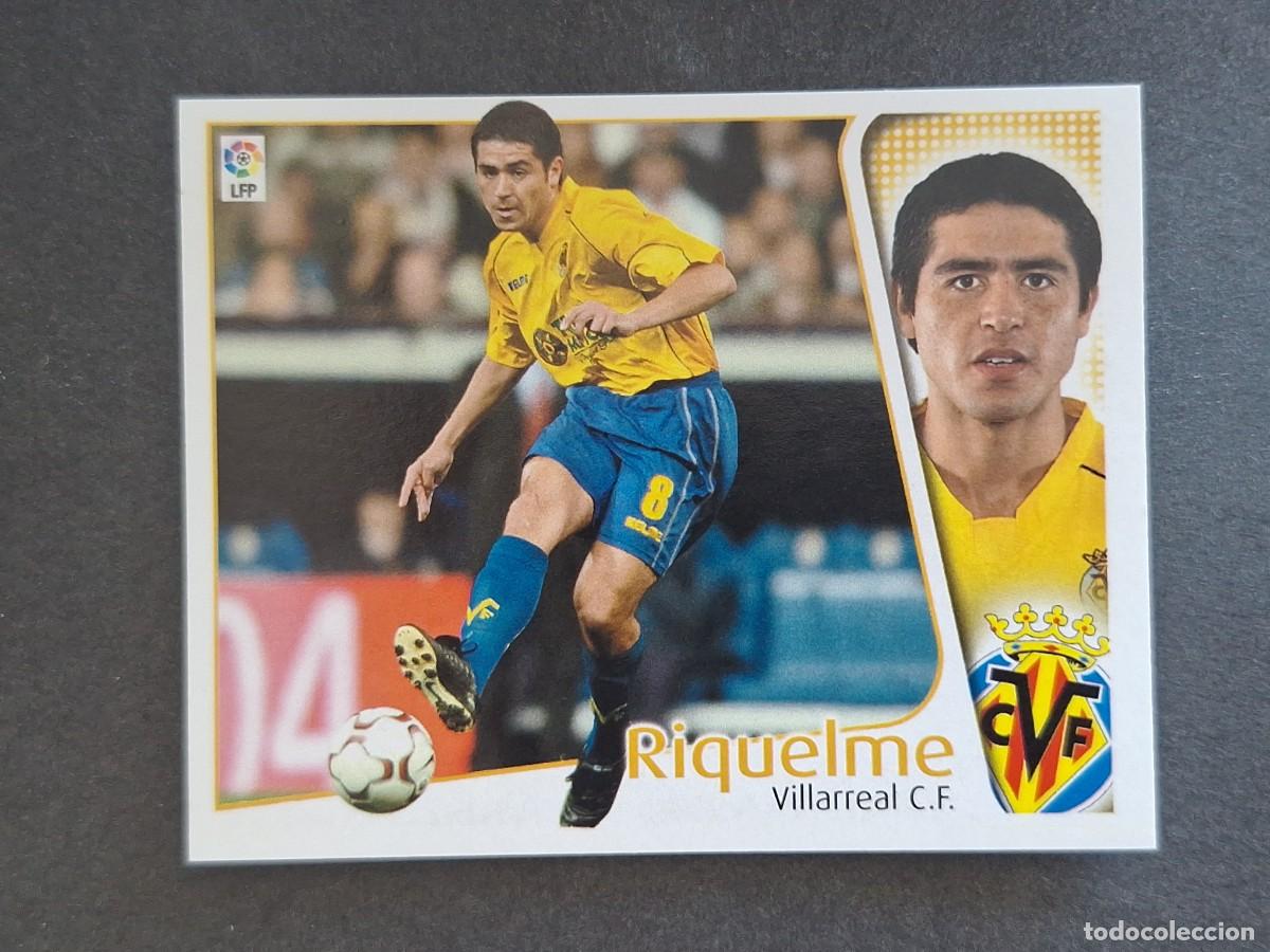 Cromos de f&uacute;tbol: L4 RIQUELME VILLARREAL C. F. LIGA ESTE 2004 2005 04 05 NUNCA PEGADO SIN PEGAR