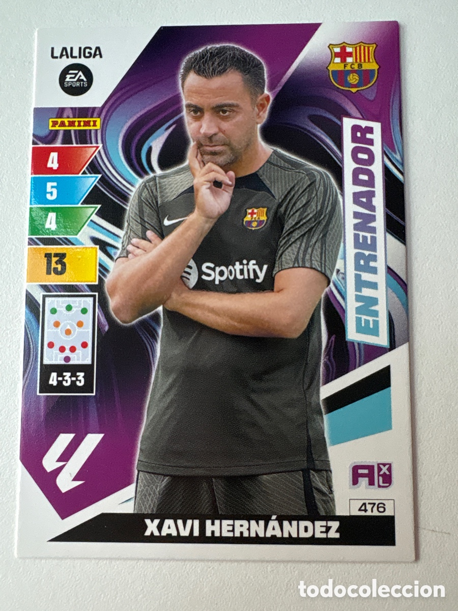 Cromos de f&uacute;tbol: Carta Xavi Hern&aacute;ndez Entrenador 476 Bar&ccedil;a Adrenalyn 2023-24