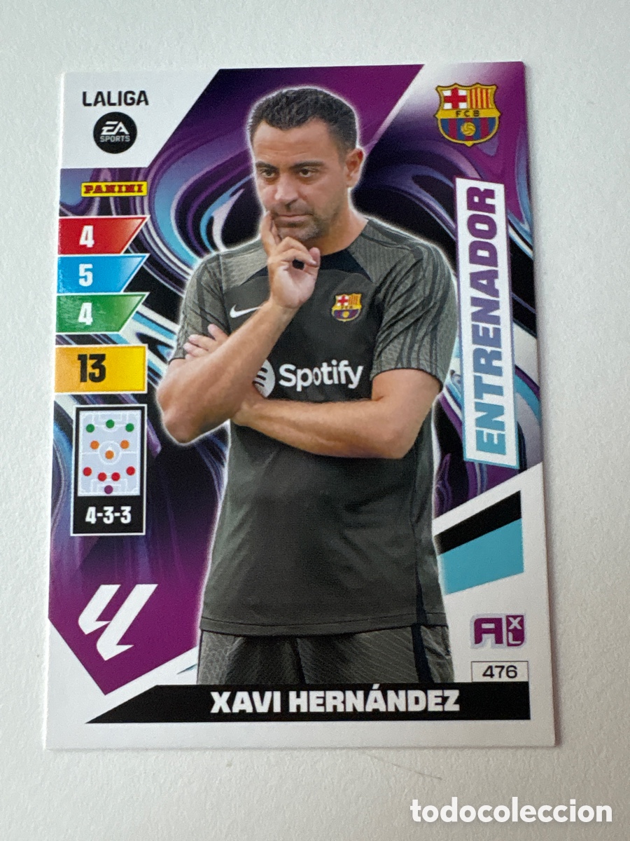 Cromos de f&uacute;tbol: Carta Xavi Hern&aacute;ndez Entrenador 476 Bar&ccedil;a Adrenalyn 2023-24