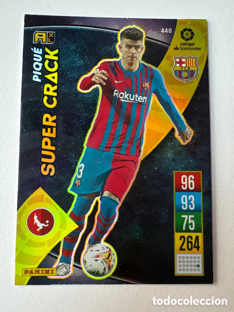 Cromos de f&uacute;tbol: Carta Piqu&eacute; S&uacute;per Crack 448 Bar&ccedil;a Adrenalyn 2021-22