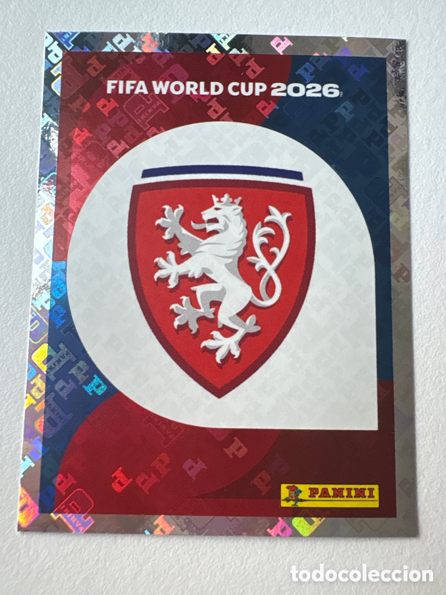 Cromos de f&uacute;tbol: Carta Escudo Rep&uacute;blica Checa 1 Panini Mundial 2026