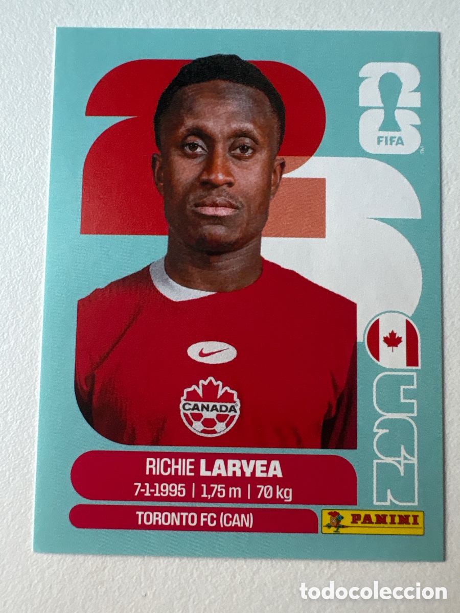 Cromos de f&uacute;tbol: Carta Richie Larvea Canada 6 Panini Mundial 2026