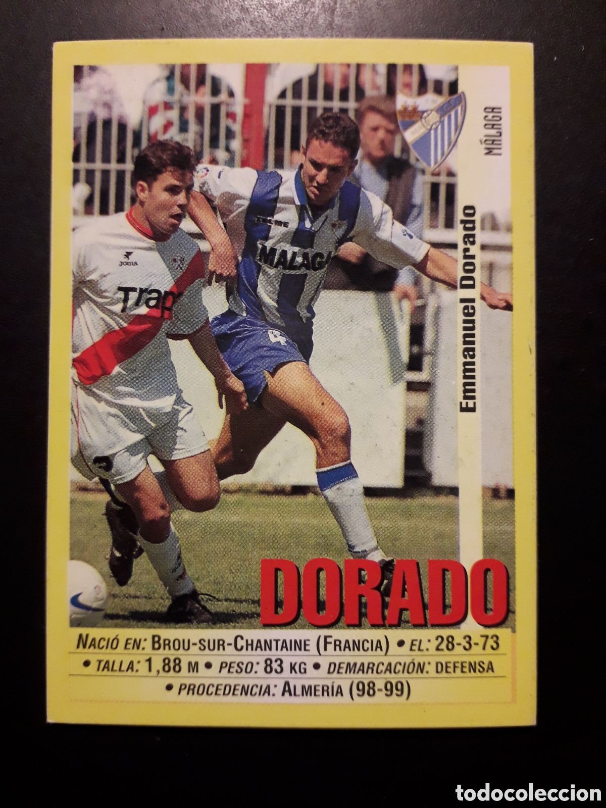 Cromos de f&uacute;tbol: DORADO, M&Aacute;LAGA PANINI LIGA 1999-2000 99 00 N&deg; 309 SIN PEGAR. PEDIDO M&Iacute;NIMO 3&euro;.