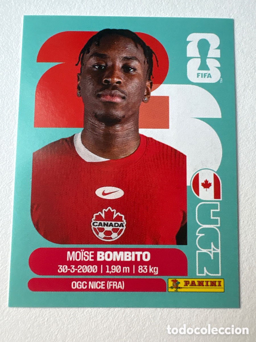 Cromos de f&uacute;tbol: Mo&iuml;se Bombito Canada 8 Panini Mundial 2026