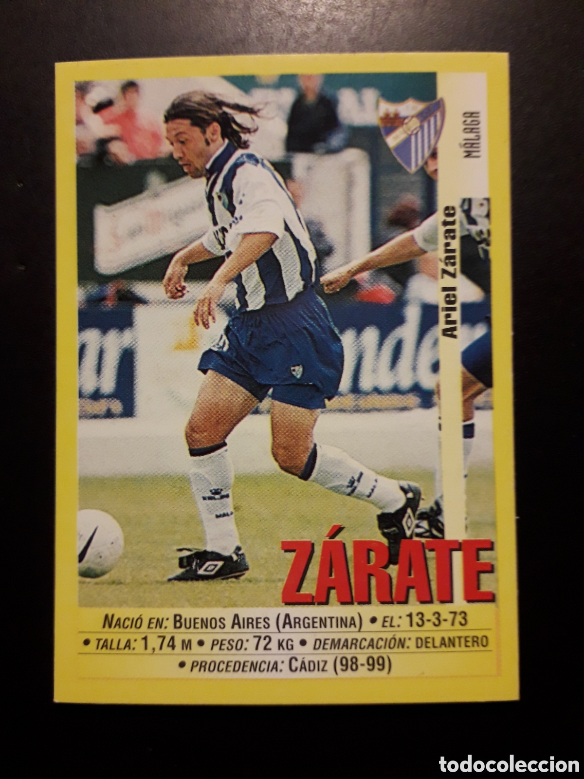 Cromos de f&uacute;tbol: Z&Aacute;RATE, M&Aacute;LAGA PANINI LIGA 1999-2000 99 00 N&deg; 319 SIN PEGAR. PEDIDO M&Iacute;NIMO 3&euro;