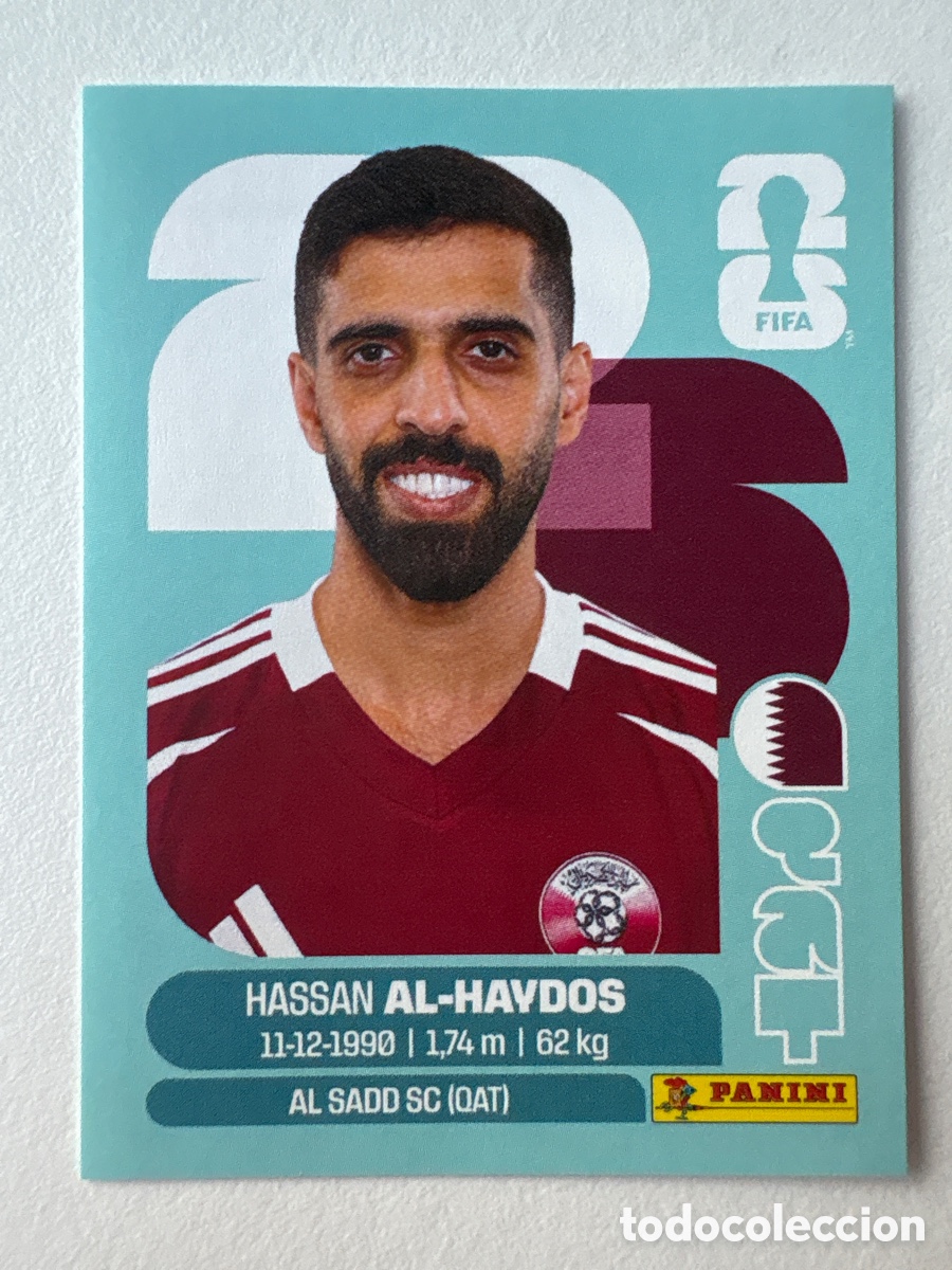 Cromos de f&uacute;tbol: Carta Hassan Al-Haydos Qatar 16 Panini Mundial 2026